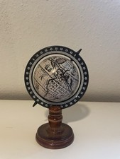Mini Globus auf Holzsockel – Vintage Stil Weltkugel, Deko Retro Globus antik