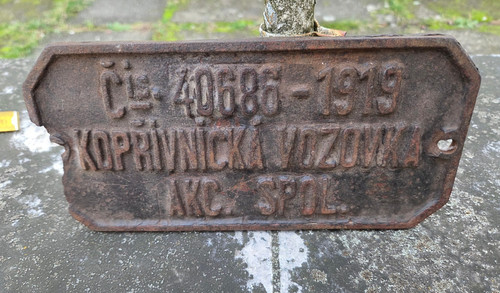 Original waggon schild - original,