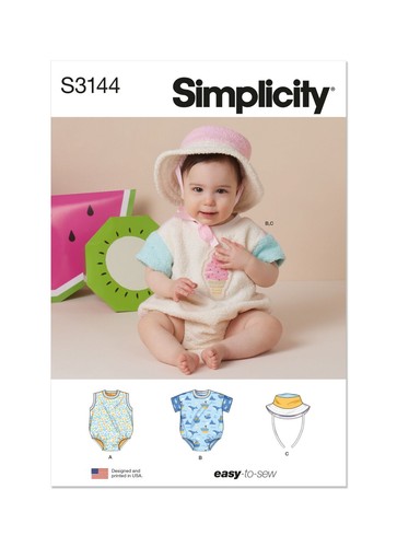 Simplicity 3144 babys overall - babys, 'overall