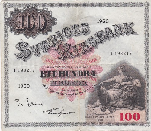 Schweden 100 kroner 1960 - 100,