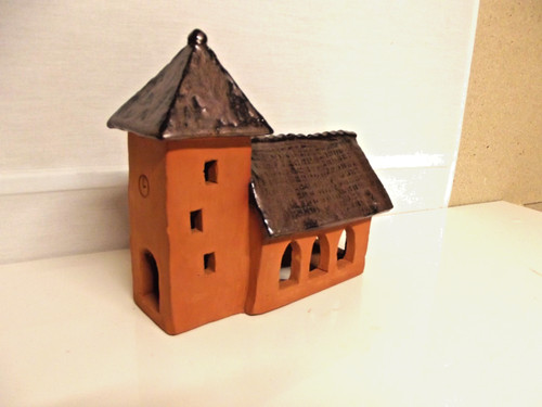 Schöne ton windlicht kirche - ton,