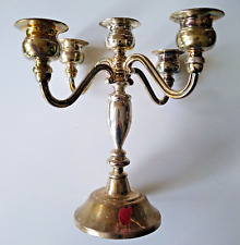 Versilberter Leuchter / Kerzenständer, fünfarmig