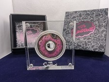 The Simpsons Donut Tuvalu 1 Oz Silber Münze Original Verpackung Zertifikat 