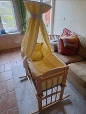Baby Gitterbett aus Vollholz inkl. Matratze