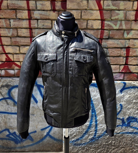 Herren lederjacke schwarz
