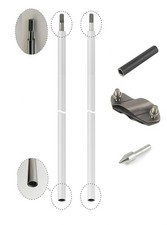 Tiefenerder Erder Erdung Staberder SET Ø20mm 3000mm 3m 2x1500mm V4A Edelstahl
