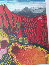 Peter Pongratz Farbradierung auf Büttenpapier