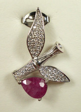 Rubin -  Anhänger Sterlingsilber 925