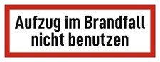 Aufzug im Brandfall nicht