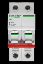 SCHNEIDER 125 AMP ZWEIPOLIGER HAUPTSCHALTER TRENNSCHALTER ISW A9S66292