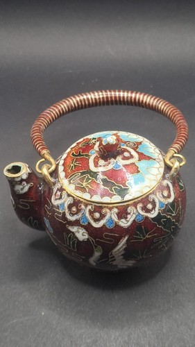 Cloisonne teekanne bunt deko - teekanne,