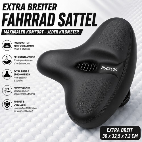 Fahrradsattel extra breit - extra,