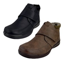 Herren Stiefeletten Winterstiefel Boots Gefüttert Herrenschuh Klettverschluss