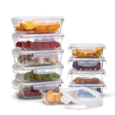 Lacers PurpleLine Vorratsdosen Set aus Glas Frischhaltedosen 20er-Set mit Deckel