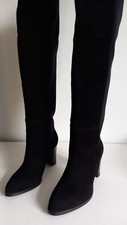 Beymen Club Wildleder/Stretch Overknee-Stiefel, schwarz, Gr. 39, wie neu