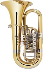 Lackierte tuba mit fünf - lackierte,