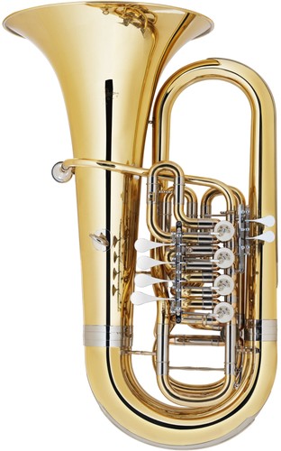 Lackierte tuba mit fünf - f-tuba,