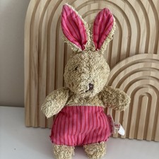 KÄTHE KRUSE Schmusetier Kuscheltier Hase gestreift rosa rot ca. 24 cm Vintage 