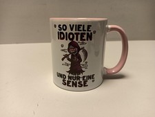 So viele Idioten und nur eine Sense Tasse mit Sensenmann I  Keramik Becher 325ml