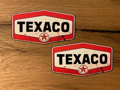 Texaco aufkleber öl - 2x,