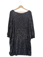 S.OLIVER Abendkleid Damen Kleid Gr. DE 42 silberfarben-schwarz Elegant