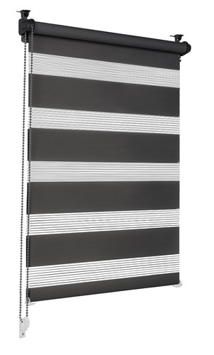 Doppelrollo schwarz 80x150cm