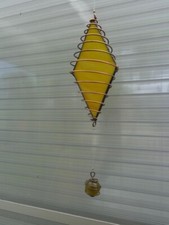 Moderner Glas-Metall Fensterschmuck MOBILE 2-tlg., 53 cm hoch, unbenutzt neu.