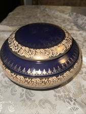 Blechdose Tchibo Kaffee Antik Kobaldblau Gold Ornamente Aromaschutz 1950er Leer