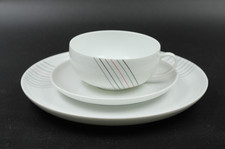 Arzberg Tunis Teaworld Colombo Teegedeck weiß Streifen 3tlg. Set Porzellan