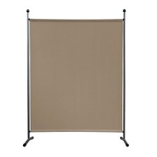 QUICK STAR Paravent 150x190cm BEIGE Raumteiler Garten Stellwand Trennwand Balkon