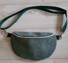 schöne Bauchtasche Handmade  crossbodybag Gürteltasche Cord Grün