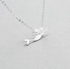 KX Meerjungfrau Fabelwesen Märchen Mythologie Silber 925 Anhänger mit Kette