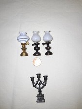 Lampen und Leuchter f. Puppenhaus / Puppenstube / Setzkasten