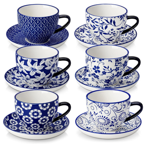 Cappuccino tassen set 6er - cappuccino,