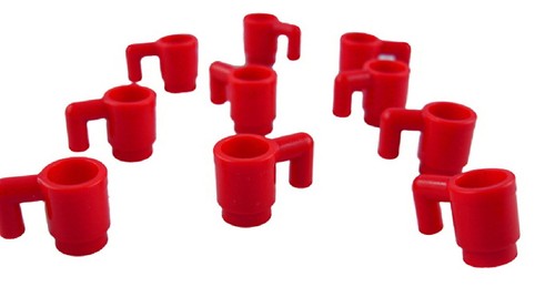 Lego stück rote tassen - lego,
