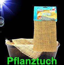 TOP 🍀 1 PFLANZTUCH JUTE 45x45 cm 🍀 Gartenteich Wasserpflanzen Zubehör .