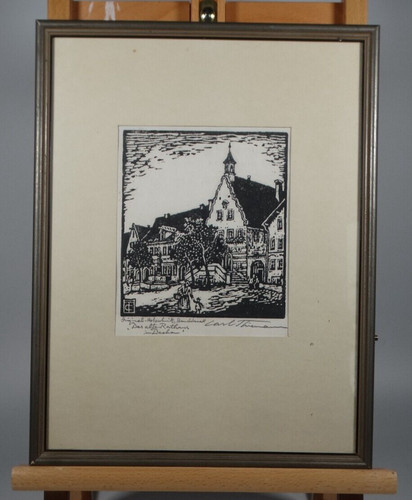 Holzschnitt dachau carl - holzschnitt,