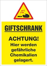 Sicherheit - Warnung - Giftschrank - 148,5mmx210mm KPD-0009