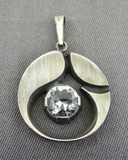 Anhänger 925/-Silber Finnland Bergkristall Sten & Laine Turku 1980