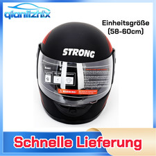 58-60cm Motorradhelm Integralhelm Rollerhelm Motorrad Scooter Rot und Schwarz DE