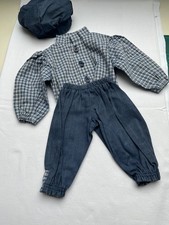 3 teiliger Puppenanzug  Hemd mit Stehkragen,  Puppenschneiderei Neuwertig