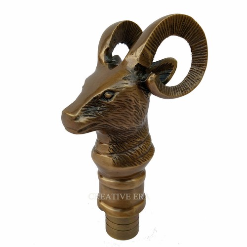Antiker messing ziegenkopf - messing,