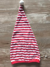 Rot-weiß gestreifte Schlafmütze Kostüm Fasching Karneval Unisex mit Bommel