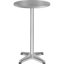 B-Ware 2in1 Stehtisch und Bistrotisch klappbar silber