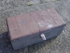 Blechkiste Lagerkiste Nostalgie DDR Truhe  Werkzeugkiste 82x40x31,5 cm Gestrahl