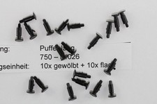 Bastler - H0 Puffer Standard aus Kunststoff, je 10 flach+gewölbt - rw026 - Roco