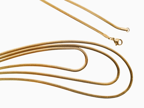 Edelstahl schlangenkette 18k - edelstahl,