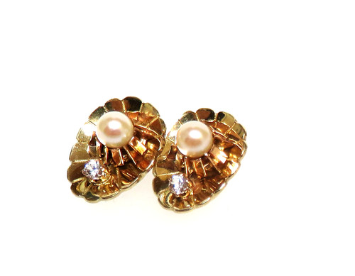 Elegante 585 gold ohrclips mit - elegante,