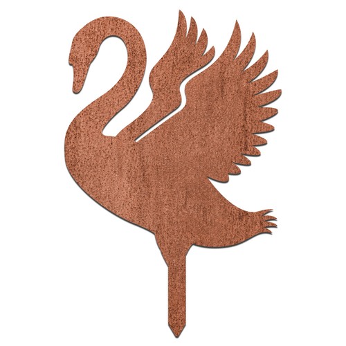 Gartenstecker schwan lyra - gartenstecker,
