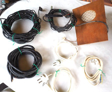 Kabelschrott Kabelreste antik Lautsprecher Blaupunkt mit Kabel 2x Stecker #505G5